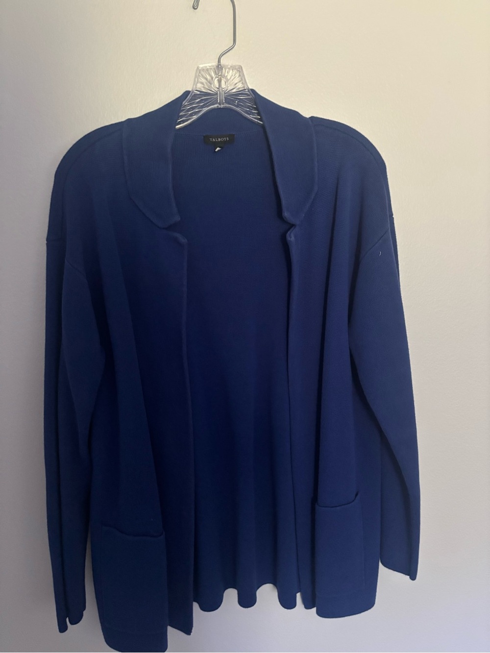 Talbots Open-Front Cardigan - Royal Blue